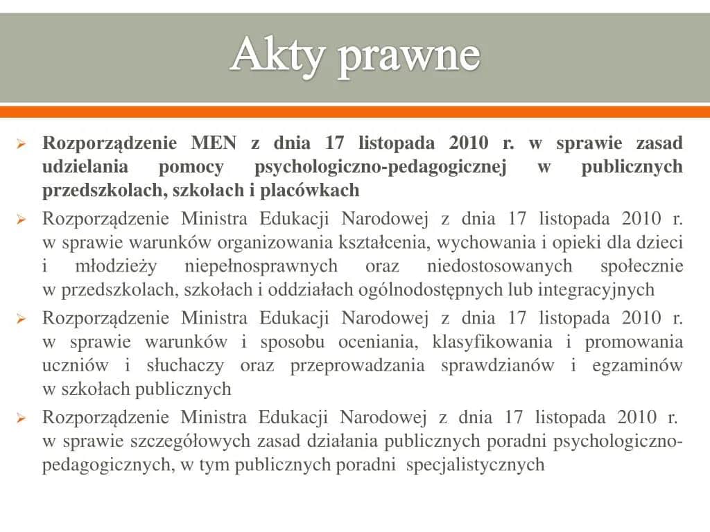 Jakie akty prawne regulujące pomoc psychologiczno-pedagogiczną w szkołach?