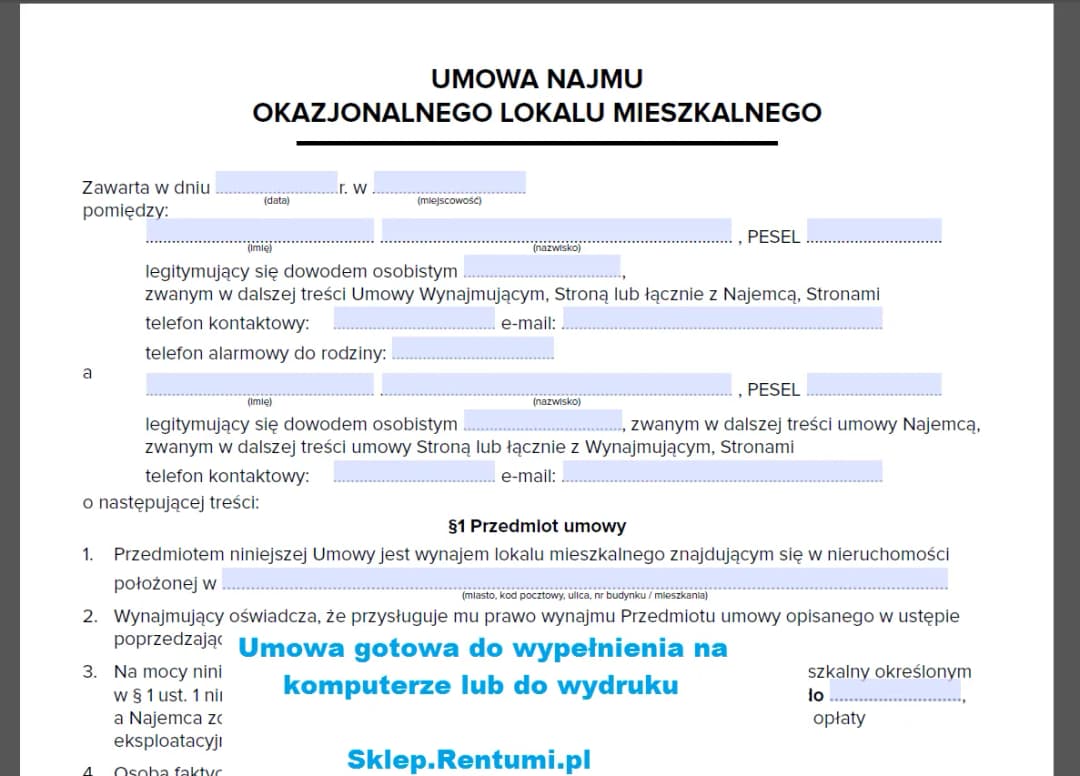 Najem okazjonalny: jakie dokumenty do notariusza, aby uniknąć problemów